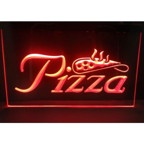 Pizza Slice bar pub club 3d signs led neon light sign home decor crafts