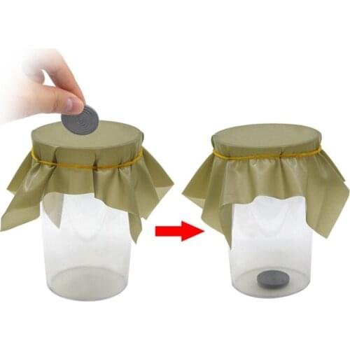 5pcs Rubber Sheet Into Cup Black Hole Magic Trick Mentalism Props Illusion Coin Penetration Magic Tricks Dish Coin Thru YH1833