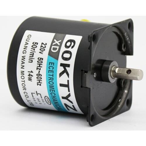 60Ktyz Ac Permanente Magneet Synchrone Motor 220V Gear Motor Miniatuur Lage Snelheid Grote Koppel Kleine Motor