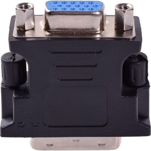 Professional Black Dvi Male To To Vga Adaptor Dvi-a / Dvi-i Svga Hd15 Analog Monitor Adapter Converter Ts Adaptor Dropshipping