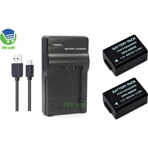 DMW-BMB9E Battery + LCD USB Dual Charger for Panasonic DC-FZ85 DC-FZ83 DC-FZ82 DC-FZ81 DC-FZ80 DMC-FZ150 Camera Replace DMW-BMB9