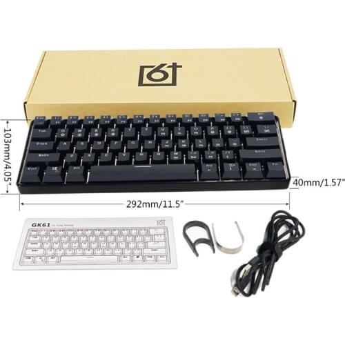 RGB Backlit Bluetooth 5.0 Wireless Dual Mode Mechanical Keyboard,61 Gateron Keys