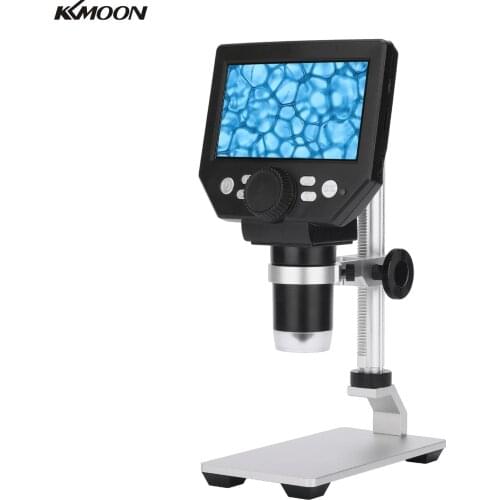 KKMOON G1000 Digital Electron Microscope 4.3 Inch Large Base LCD Display 8MP 1-1000X Continuous Amplification Magnifier