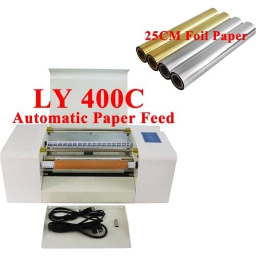 Digital Foil Printer Machine LY 400C Hot Foil Printing Stamper for Business Card Printing with Rolling Reel Kit USB Interface