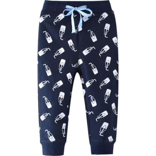 Funnygame Cartoon Milk bottles Kids Long Pants Boys Girls Autumn Winter Sweatpants Childrens Drawstring Trousers Pants