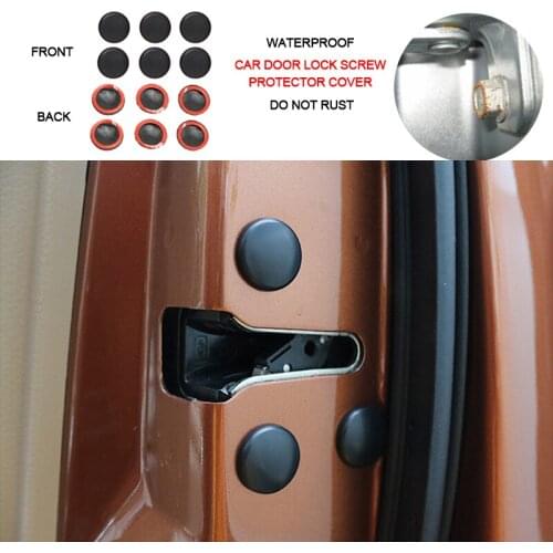 For Toyota Land Cruiser 200 Prado FJ150 RAV4 Corolla Camry Highlander Car Door Lock Screw Protector Cover Accessories 12PCS