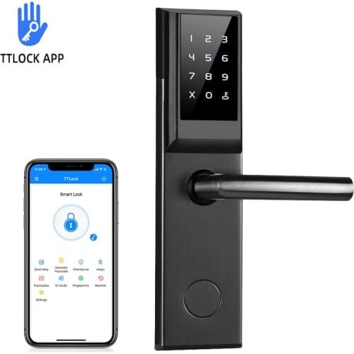 TT Lock Bluetooth Deadbolt TTlock APP Door Lock Smart Card Digital Code Electronic For Home Security Mortise hotel door lock