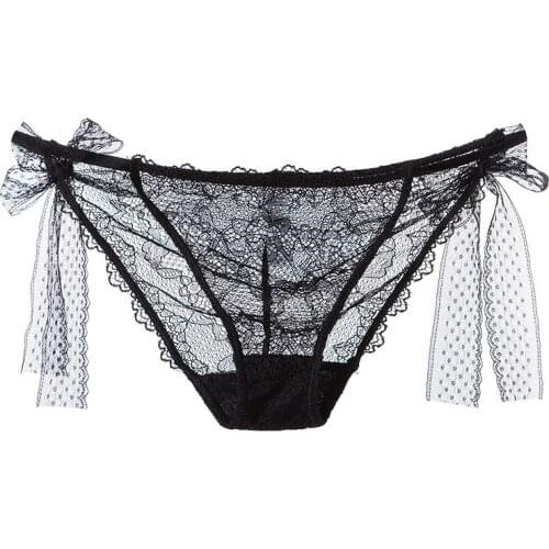 Lace Panties Women Fashion Lace Up Lingerie Tempting Pretty Briefs High Quality Cotton Low Waist Cute Women Underwear