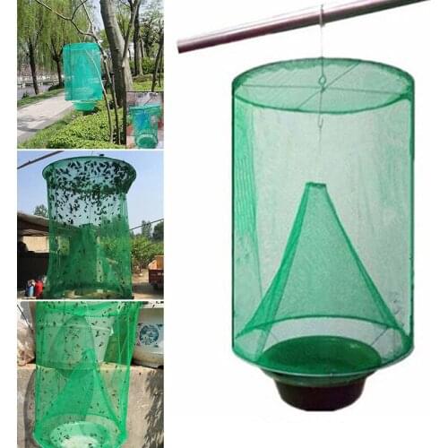 Ranch Fly Trap Hanging Flycatcher Flies Trap Cage for Outdoor Family Farms B2Cshop