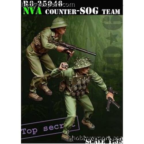1:35 scale die-cast resin soldier Vietnam war 2 people need to assemble and color by yourself free shipping 35232