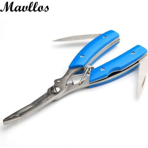 Mavllos Multifunction Fishing Pliers Scissors Stainless Steel Line Cutter Remove Hook Sheath Hook Removes