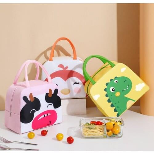 New ladies and children portable cooler bag lunch bag cartoon animal tote bag waterproof portable cooler bag outdoor picnic box