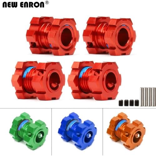 NEW ENRON 8654&7758 4P Aluminum 17MM Splined Wheel Hubs & Nuts w/pins For TRAXXAS E-Revo 2.0 VXL Brushless 86086-4