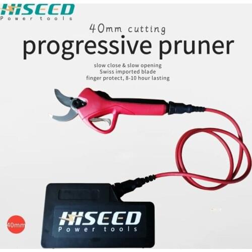 HISEED New pruning shears, cutting diameter 40MM progressive garden tools orchard electric pruner