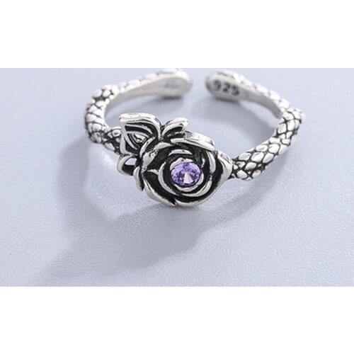 Fashion Crystal Purple Classical Zircon Wedding Rings For Women Female Elegant Oval Zircon Engagement Ring Simple Gift Jewelry