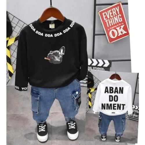 Boys set Boys clothes Set children baby boys spring&autumn clothing sets cotton kids outfits Boys T-shirts and jeans 2pcs set