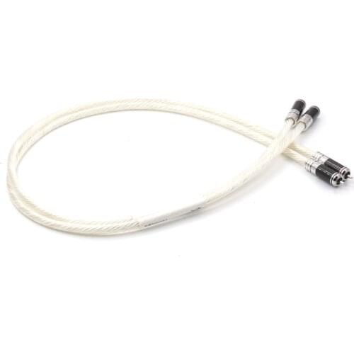 Super Reference Audio Interconnect cable with Rhodium plated Carbon fiber RCA plug