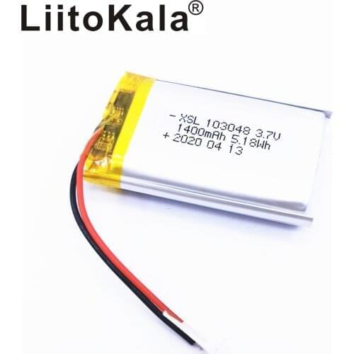 XSL 3.7V 103048 1400mAh Rechargeable Lithium Li-polymer Battery Replacement Battery DIY Battery For MP3 MP4 DVD Speaker Camera