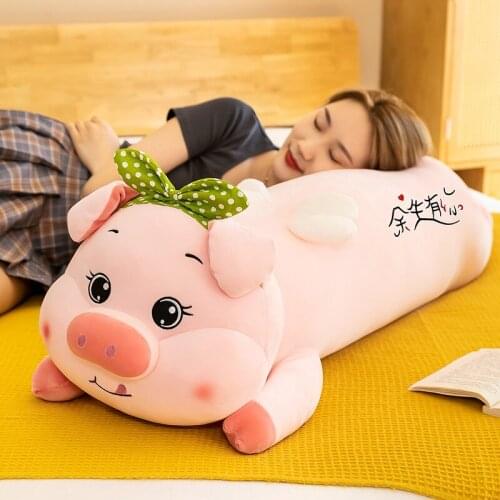 1pc 80cm 100cm Kawaii Headband Plush Big Fat Pig Plush Pillow Stuffed Soft Animal Throw Pillow Have You for the Rest of My Life