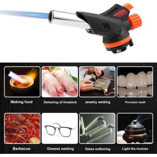 Portable Barbecue Torch Welding Gas Butane Burner Baking Picnic BBQ Camping Outdoor Hiking Heating Flame Torch Gun