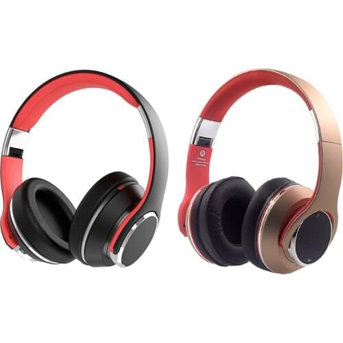 Head-mounted Professional Headphones Bluetooth-compatible Gaming Headset with Mic FM Touch Screen HiFi Earphone for Phone PC