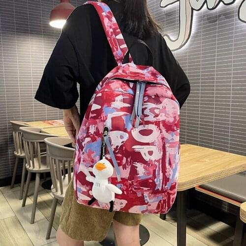 College School Backpack Casual Womens Trend Students Teenager Backpacks For Girls Design Female Bags Large Capacity Schoolbag