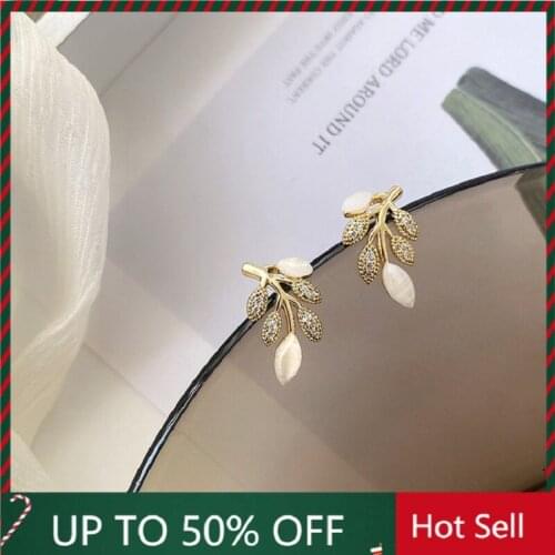 Earrings 2021 Trend French Style Retro Earrings for Women Leaf Earrings High-end Earrings Jewelry Halloween Earrings