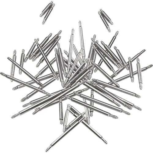 100PCS 1.8mm Stainless Steel Needle Spring Bar Pins Watch Band Strap Pins