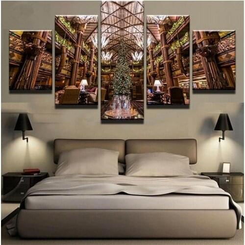Modern Canvas Painting HD Printed Wall Art Frame Modular Pictures 5 Pieces Abstract Guitar Music Poster Living Room Decor