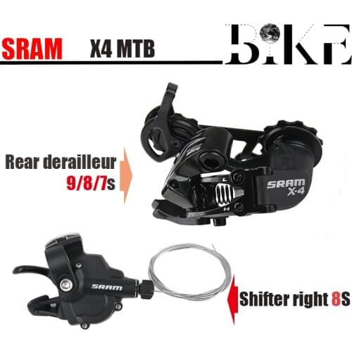 SRAM X4 MTB bicycle Groupset Trigger Shifter Lever 8s 8Speed with window Rear derailleur Middle Cage 9s 8s 7s black bike kid
