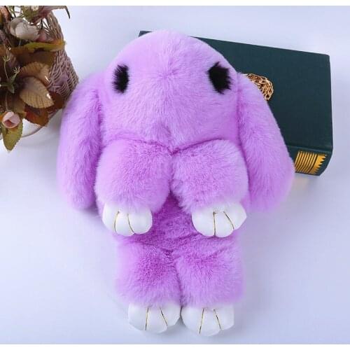 Fashion Rex Rabbit Fur Pencilcase Storage Large Capacity Rabbit Pencil Case Pen Bag School Stationery Makeup Cosmetic Handbag