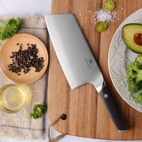 4PCS Sharpener Chinese Chef Knife Set 5Cr15 Carbon Steel Kitchen Chef Knives Utility Paring Cleaver Chef Knife Set With Gift Box