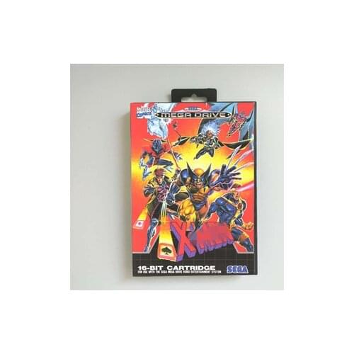 X-Mens - EUR Cover With Box 16 Bit MD Game Card for Megadrive Genesis Video Game Console