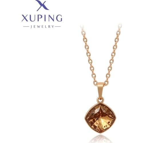 Xuping Jewelry Fashion New Arrival Charm Crystal Pendant Necklace of Gold Color A00718623