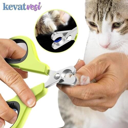 1PC Pet Nail Clipper Stainless Steel Straight/elbow Scissors Professional Pet Grooming Cat Nail Trimmer Tools Dog Accessories