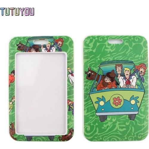 1pc PC2618 Funny Dog Best Friends Cartoon Lanyard Credit Card ID Holder Bag Student Travel Bank Bus Business Card Cover Badge