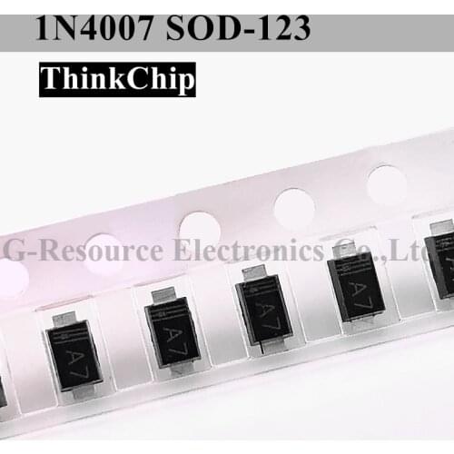 100pcs) 1N4007W A7 SOD-123FL 1206 SMD Schottky diode 1N4007 (Marking A7)