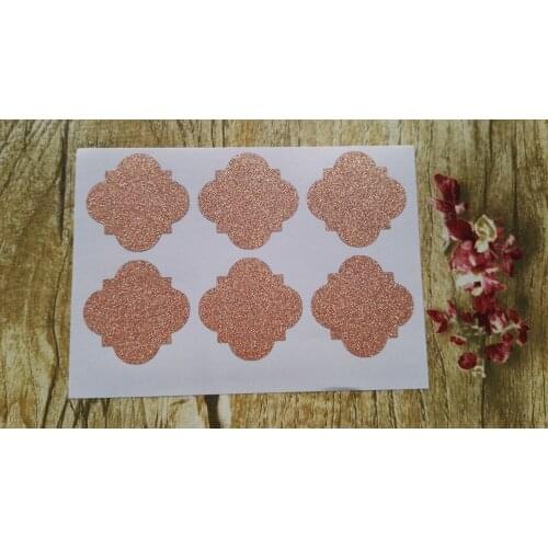 3.8x3.8cm Rose Gold Sticker Seal - Quatrefoil