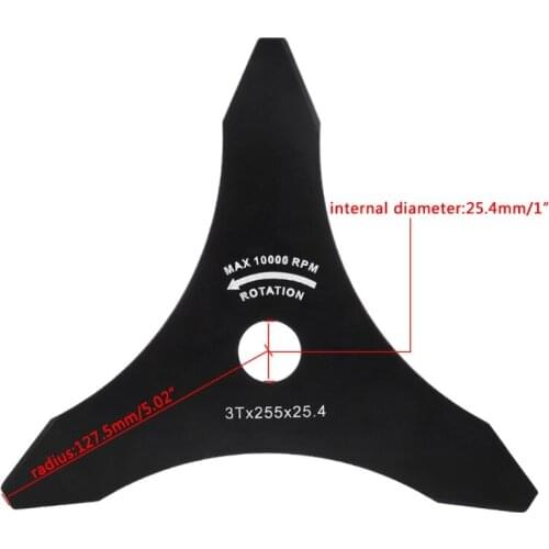 3 Teeth Brush Cutter Brushcutter Trimmer Blade Strimmer Lawn Mower Accessories
