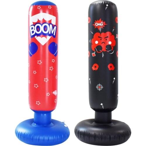 47.2 Inch PVC Childrens Inflatable Sandbag Vertical Heavy Boxing Punching Bag Vent Tool For Indoor And Outdoor Use