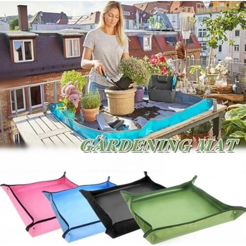 50*50CM Planting Mat Gardening Potting Mat Gardening Pad Waterproof Foldable Flower Pot Gardening Mat Transplanting Plant Pad