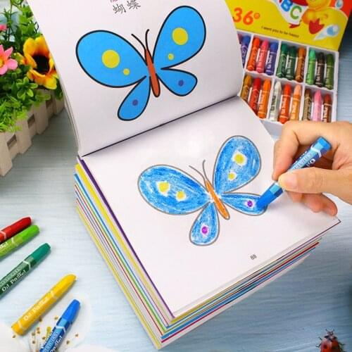 12 Volume/Set Animal / Vegetable / Plant Cartoon Baby Drawing Book Coloring Books for Kids Children Painting Libros Age 3-9 Toy