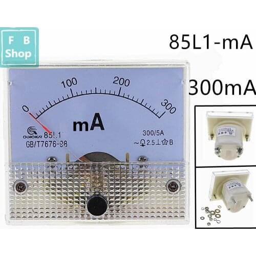 1pcs 85L1 300mA AC Analog Ammeter Panel AMP Current Meter 0-300mA AC directly connect No need Shunt
