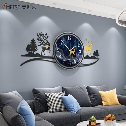 MEISD Wall DIY Sticker Mirror Clock Russian Warehouse Quartz Watch Large Self Adhesive Horloge Blue Room Art Decor Free Shipping