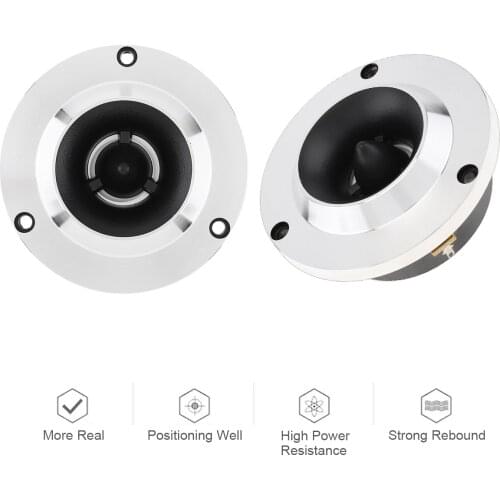 2pcs 4 Inch 1500W Titanium Bullet Tweeter Car Stereo Speaker with Capacitor for Vehicle Auto Car Modified