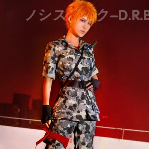 DRB Crazy M Busujima Meisonrio Cosplay Costume Division Rap Battle Hypnosis Mic Suit Top Pants Coat Party Camouflage Custom Made