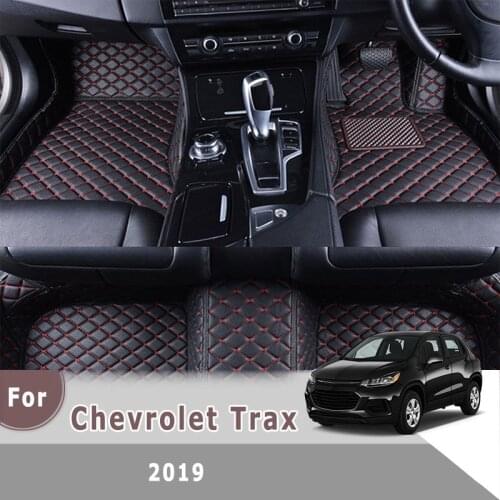 RHD Leather Carpets For Chevrolet Trax 2019 Waterproof Car Floor Mats Custom Auto Interior Accessories Floorliners Decoration