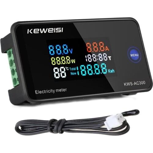L9BE AC 50-300V Voltmeter Ammeter Power Energy Meter LCD Digital Electricity Meter