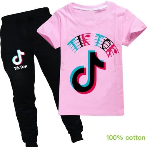 TIK TOK Summer T-Shirt+trousers Baby Boy Tops Toddler Tees Kids Girl T Shirt Superzings Children T-shirts