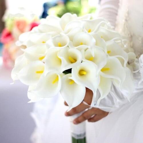Latex mini calla lily flower Decorative flower Picasso artificial real touch flowers For Wedding Party Decoration